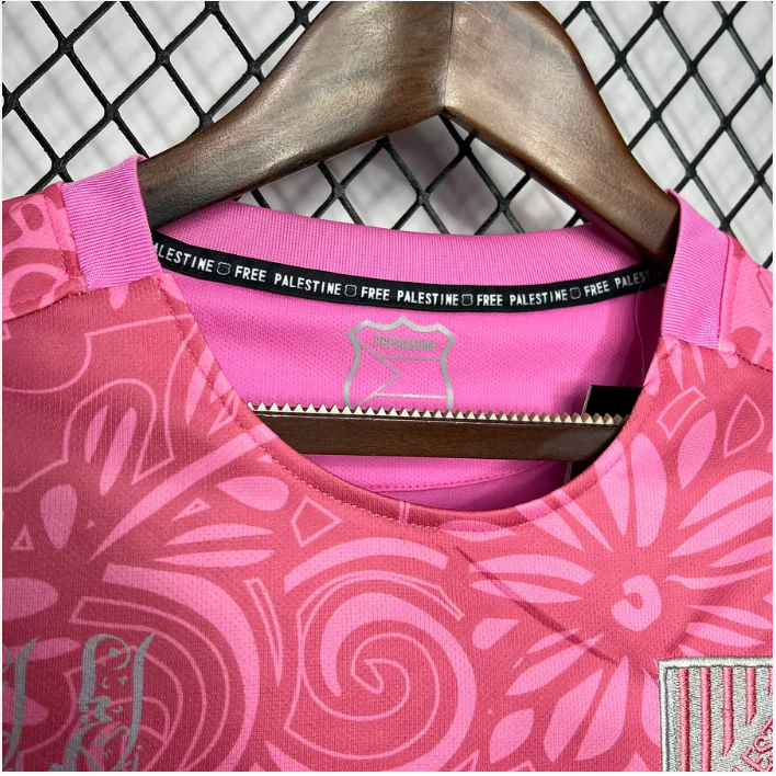 Fc Palestina voetbalshirt met aangepaste naam Roze