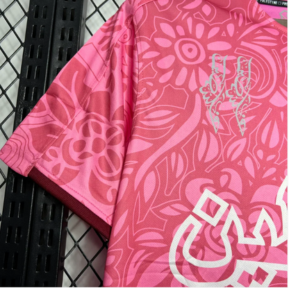 Fc Palestina voetbalshirt met aangepaste naam Roze