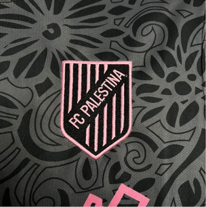 Fc Palestina voetbalshirt met aangepaste naam Zwart Roze