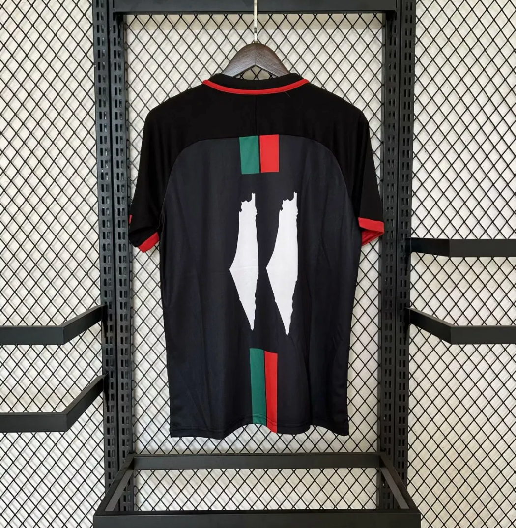 Fc Palestina Voetbalshirt met Custom Naam Zwart